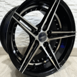 JUEGO DE 4 RINES 15X8.5 4H100 BLACK MACHINE